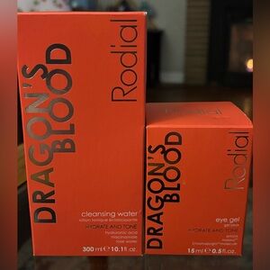 Rodial Dragon’s Blood Cleansing Water & Eye Gel. Brand new, never opened!